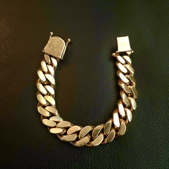 14K Gold Cuban 8” Bracelet 15.58 mm wide 155 grams - Picture 6 of 9